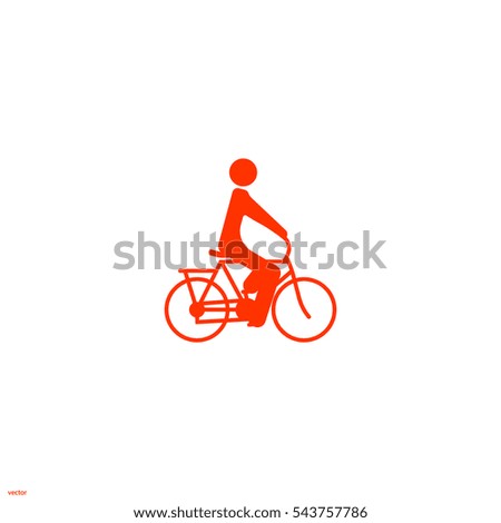 man on a bicycle, icon, 