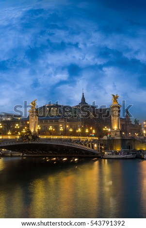 Bridge of the Alexandre III, Paris France