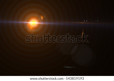 Design natural lens flare in space. Rays background