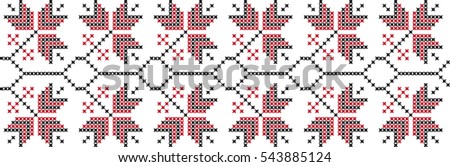rose flower pattern embroidered cross-stitch pattern