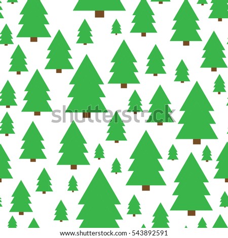 Green tree pattern, doodle as background