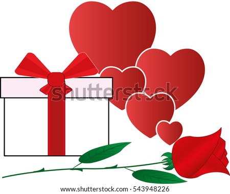Rose gift love icon