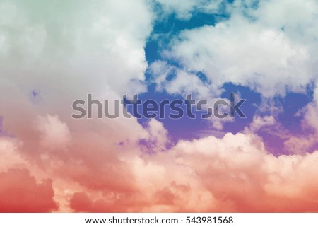 Colorful sky and clouds.