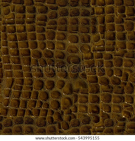 Seamless texture, pattern. The skin of a crocodile. Green brown skin relief