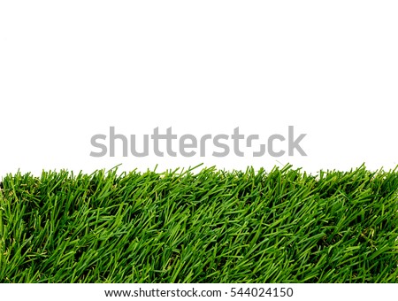 Green grass mat with white area for copy space. Artificial turf tile background. Royalty-Free Stock Photo #544024150