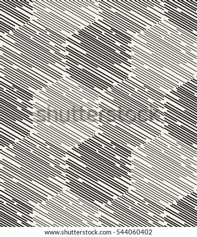 Vector seamless pattern. Modern stylish texture. Repeating geometric tiles with hatched hexagons.
