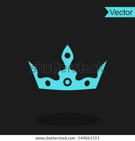 Crown vector icon. King hat symbol.
