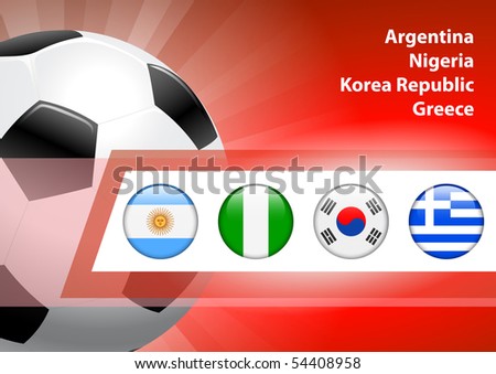Global Soccer Event Group B Original Illustration