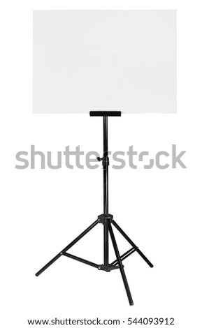 White board on a stand isolated on a white background