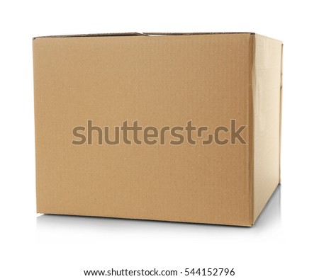 Cartoon box isolated on white
