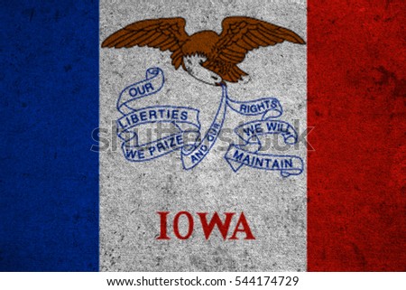 graphic american state grunge flag of iowa