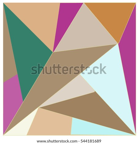 Abstract modern triangles background pattern illustration. Space layout and design template. Composition of pattern with Memphis colors and style.