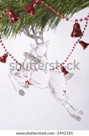 Glass christmas reindeer
