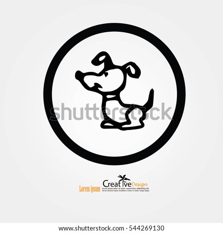 Dog icon.vector illustration.