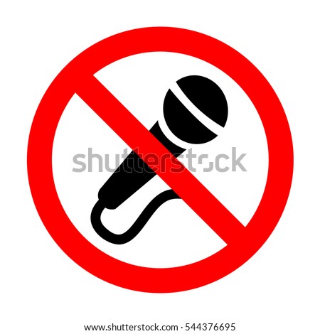 No Microphone sign illustration. 