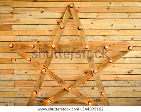 wall star wood illuminations decoration boards