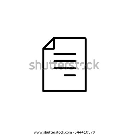 Line paper icon vector