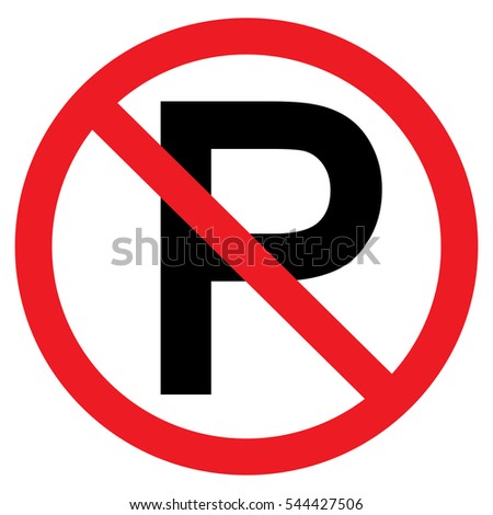 No parking sign, stock vector, illustration