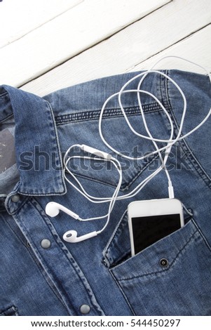concept I love music phone jeans clothes