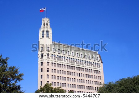 A building in the San Antonio Texas Skyline.