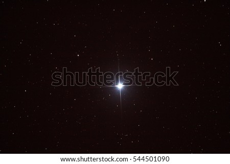 Vega - the brightest star in the constellation of Lyra Royalty-Free Stock Photo #544501090
