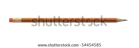 wooden pencil,isolated on white with clipping path.