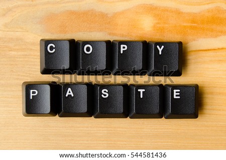 Copy paste words with keyboard buttons Royalty-Free Stock Photo #544581436