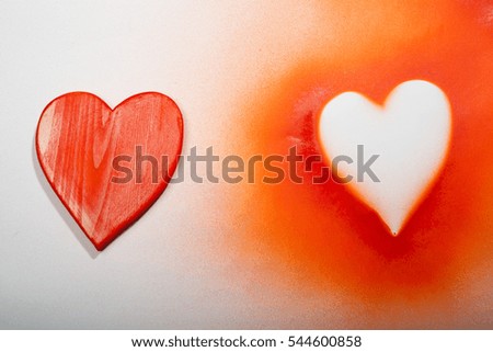 Holidays gift and heart on a white background.