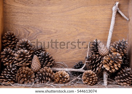 Dried flowers, pine wood floor