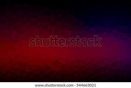 Dark Pink Red polygonal illustration, which consist of triangles. Triangular design for your business. Creative geometric background in Origami style with gradient