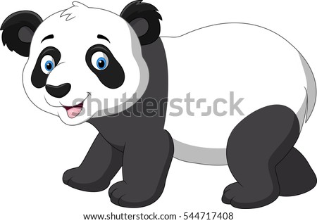 Cute baby panda cartoon
