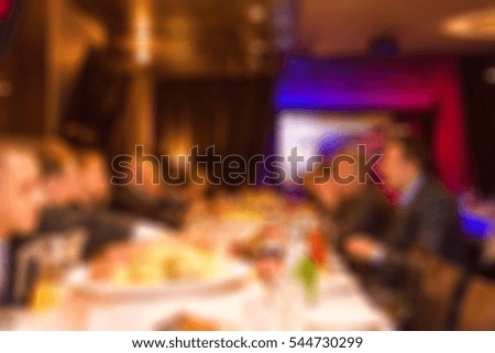 Scientific conference convention theme creative abstract blur background with bokeh effect