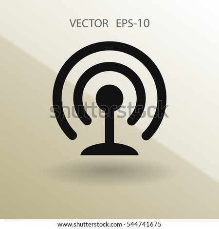 Flat icon of wifi. vector illustration