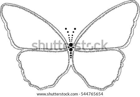 Butterfly Wings Outline
