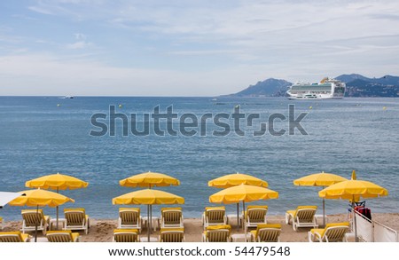 Croisette beach Cannes Royalty-Free Stock Photo #54479548