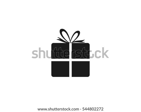 Simple gift box icon vector illustration on white background