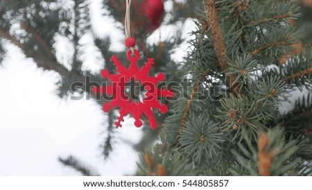 toy decoration winter spruce hanging on christmas tree christmas new year