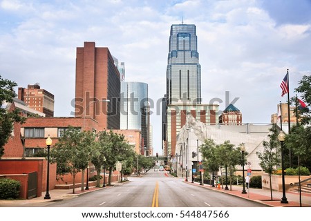 Kansas City, Missouri - city in the United States. Downtown skyline.