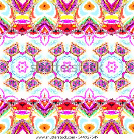 Melting repeating seamless colorful kaleidoscopic pattern for design, textile and backgrounds