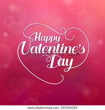 Happy Valentines Day hand drawing vector lettering design 