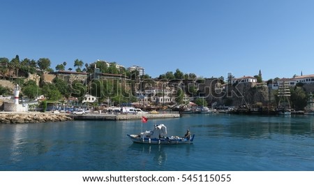 Oldtown Harbour in Antalya, Turkey