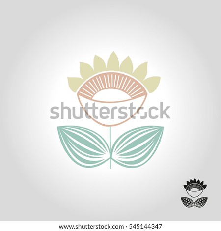 flower logo, icon and symbol vector illustration