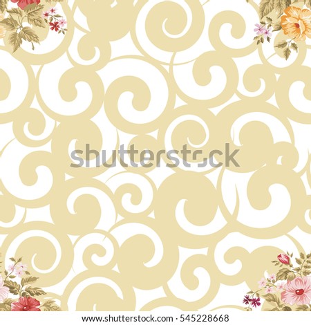 Seamless floral pattern with flowers Vector Illustration EPS8