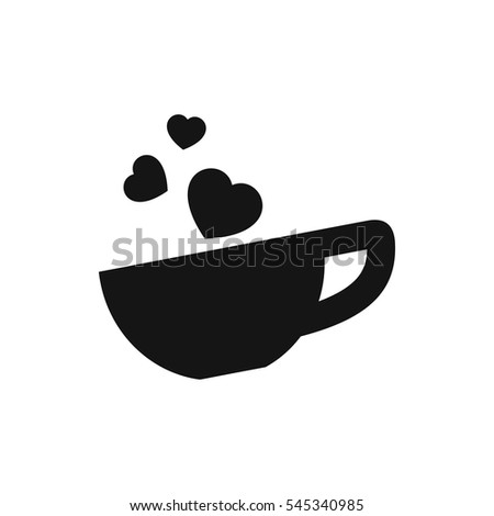 cup with heart icon illustration isolated vector sign symbol