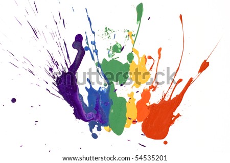 rainbow paint isolated on white background