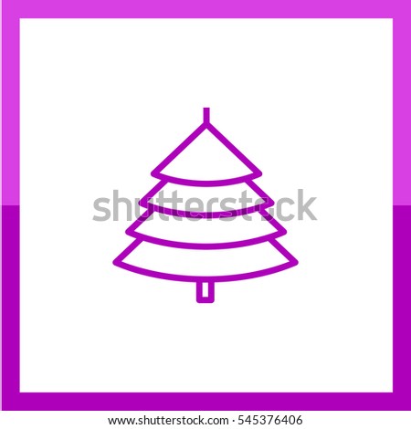 fir isolated minimal icon. christmas tree graph line vector icon for websites and mobile minimalistic flat design. 