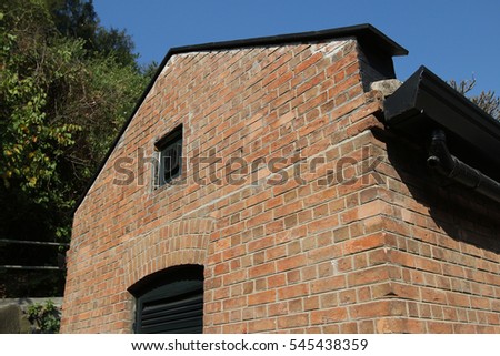 a red brick Built Structure at hong kong