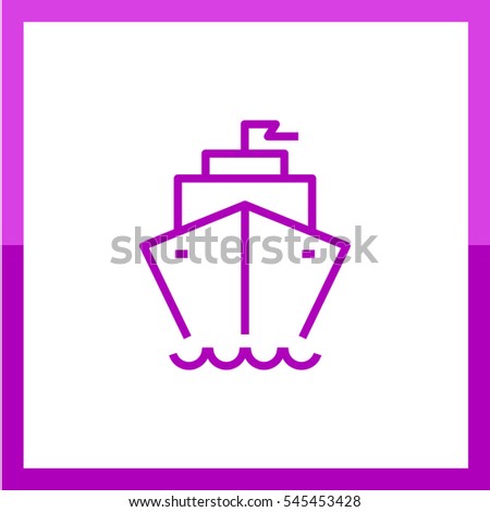 ship isolated minimal icon. liner graph line vector icon for websites and mobile minimalistic flat design.