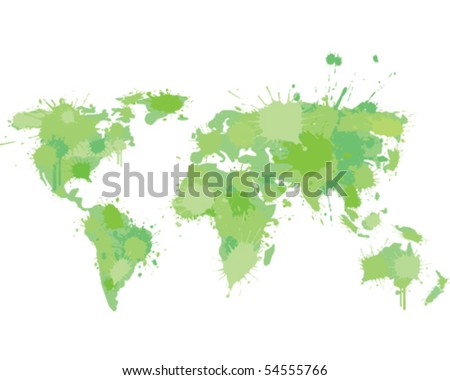 World map Graffiti