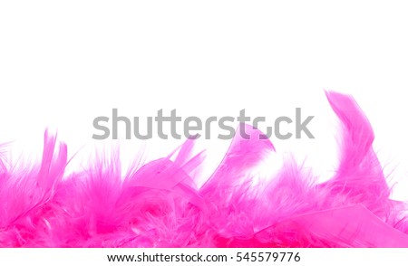 pink feather border Royalty-Free Stock Photo #545579776